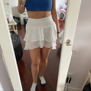 White mini skirt
